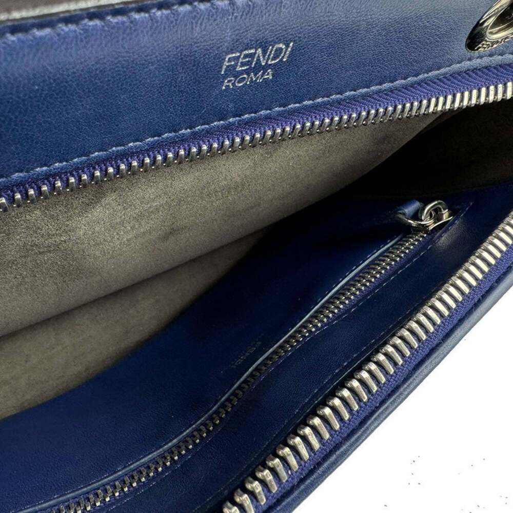 FENDI Blue Leather Shoulder Bag - Picture 5 of 12